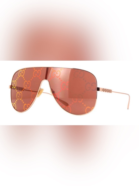 Gucci Rose Gold Aviator Sunglasses main image 9